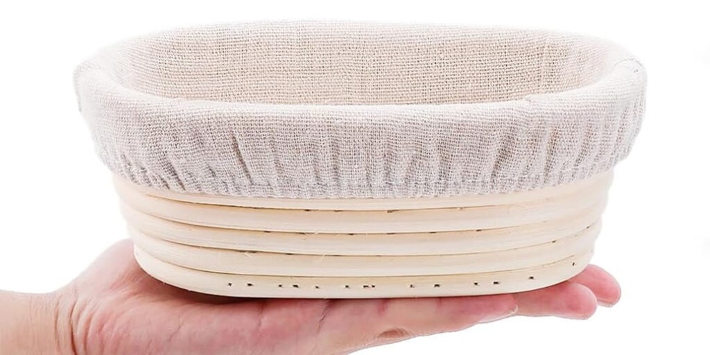 Mini oval banneton proofing basket for small sourdough loaves