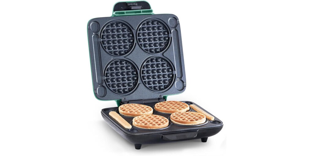 Dash mini waffle maker for making individual sourdough waffles
